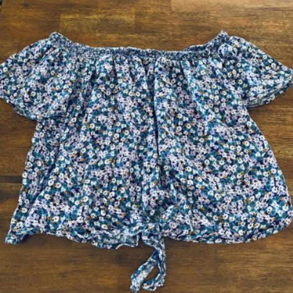 floral off the sholder top